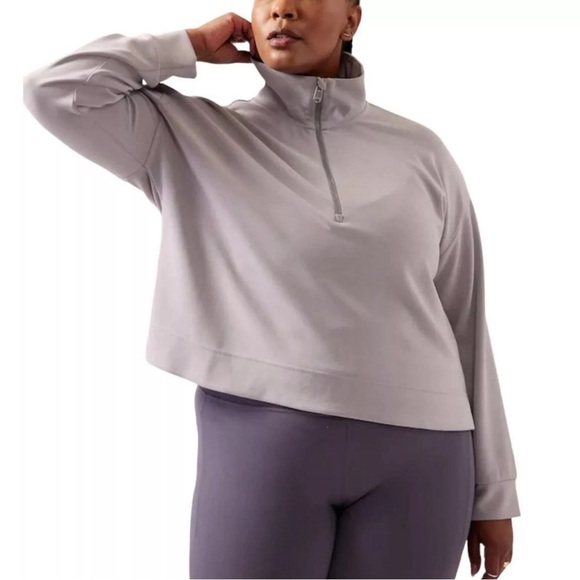 NWT Athleta Seasoft 1/4 Zip Sweatshirt Size 2X - Picture 2 of 8